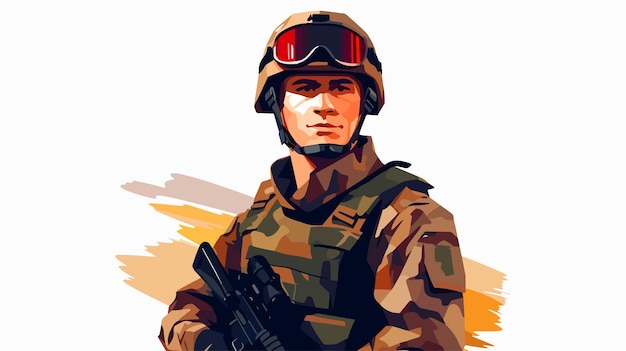 Vector a poster of a soldier with the word  gouache  on it