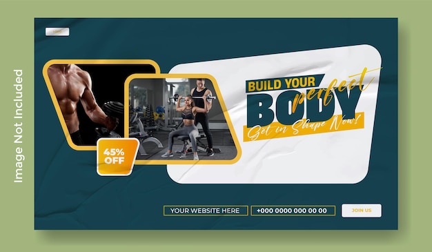 Vector a poster for a sport store called build your body