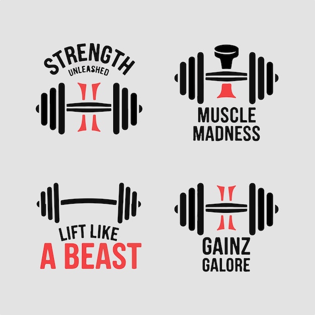 Vector a poster for strength like a dumbbell