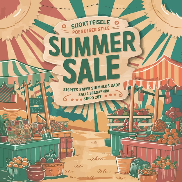 a poster for summer sale shows a summer sale