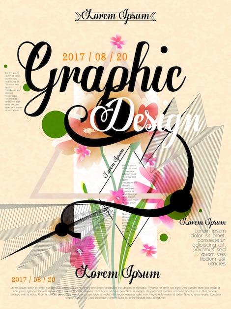 Vector poster template design