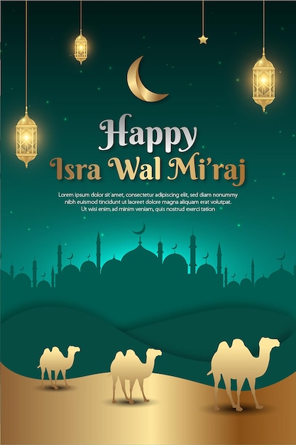 Poster Template For Islamic Isra Mi'raj