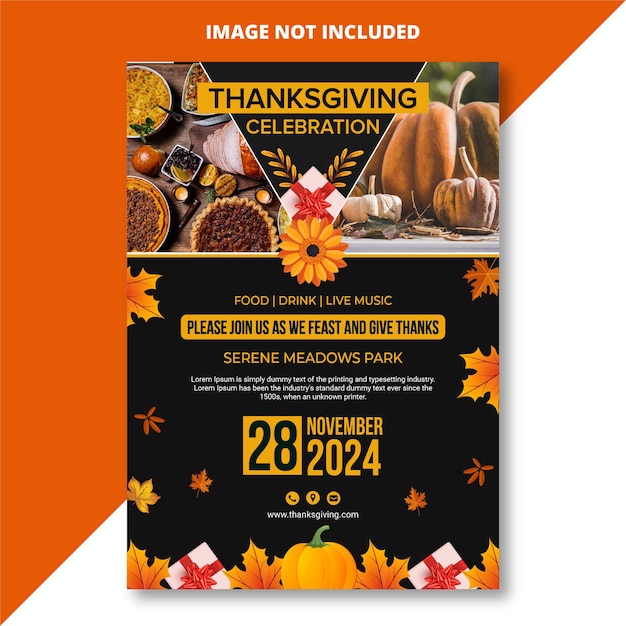 Poster for thanksgiving celebration