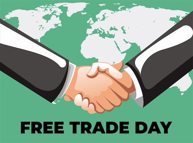 A poster that says free trade day on it