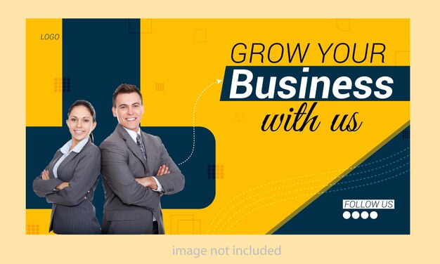 Vector a poster that says grow your business with us