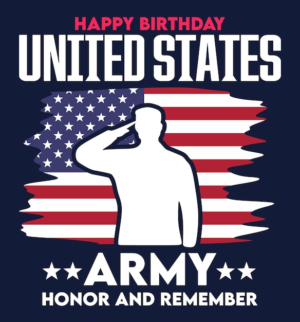 a poster that says happy birthday and is for us army and honor