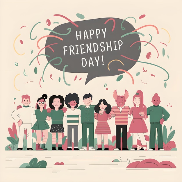 a poster that says happy friendship day with a happy friendship day