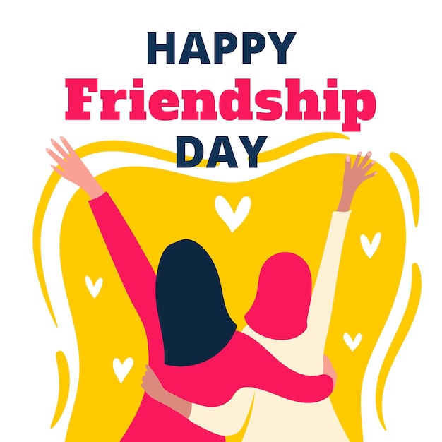 Vector a poster that says happy friendship day