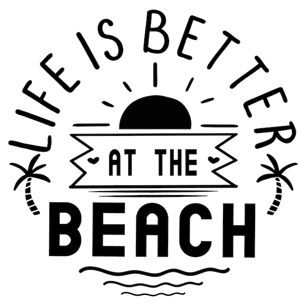 A poster that says Life Is Better At The Beach