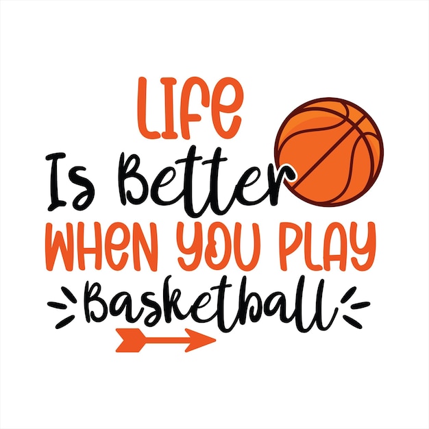 A poster that says life is better when you play basketball.