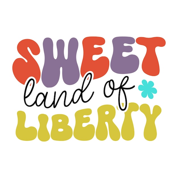 A poster that says sweet land of liberty.