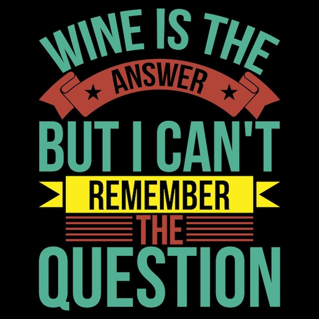 A poster that says wine is the answer but i can't remember the question.