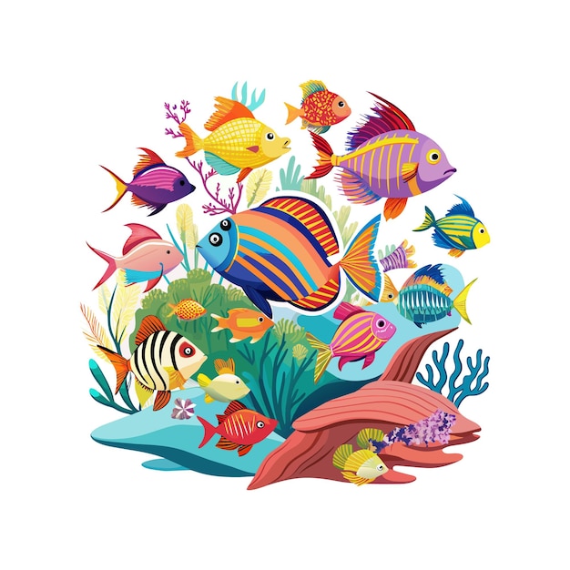 a poster for the underwater world with the fish and the sea