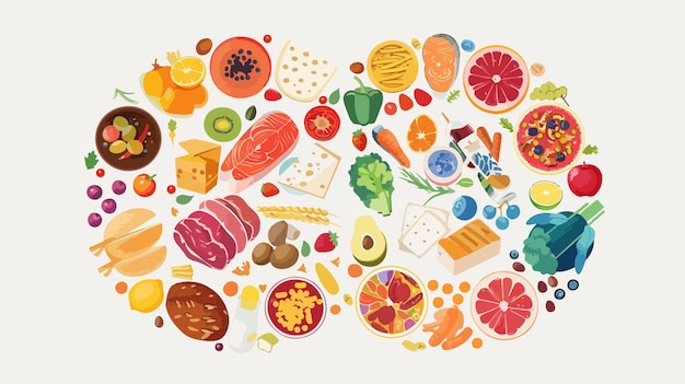 a poster of various fruits and vegetables including fruits and vegetables