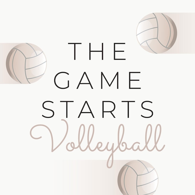 A poster of volleyball concept for sport competition