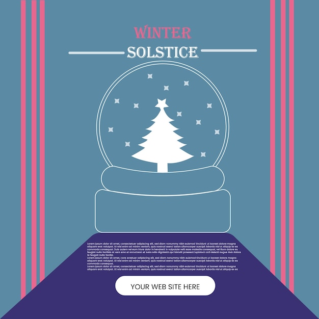 a poster for the winter holidays with a christmas tree in the middle