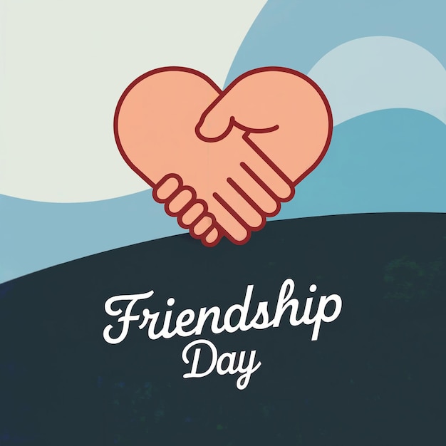 Vector a poster with a cartoon image of friendship day day day