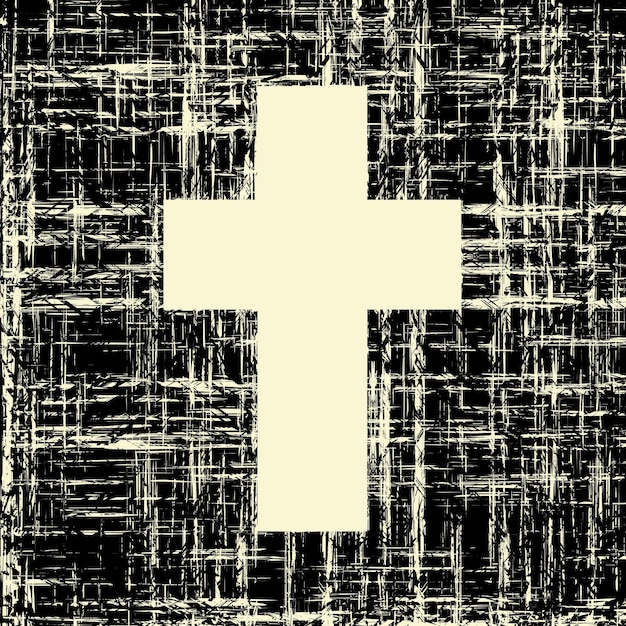 poster with cross on grunge background