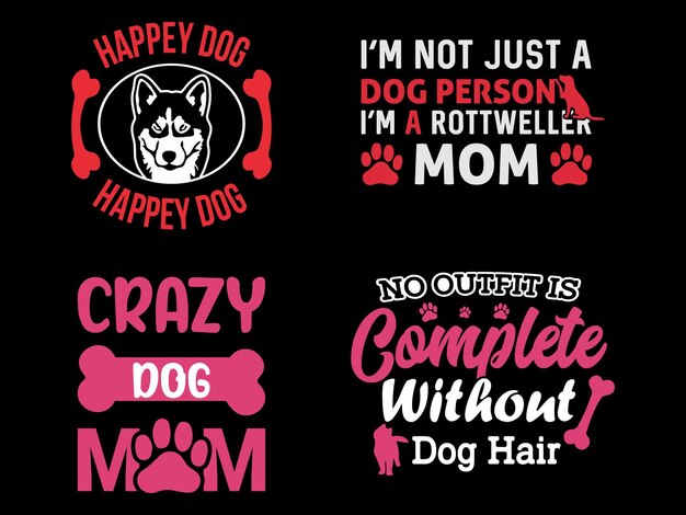 Vector a poster with a dog and a dog with a pink border dogs tshirt bundle dogs tshirt designs tshirt