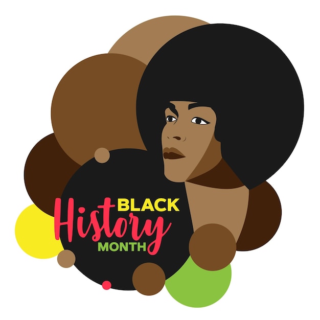 Poster with girl african american women black history month people of color