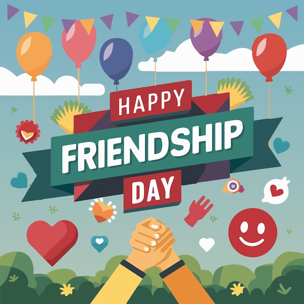 a poster with a happy friendship day on it