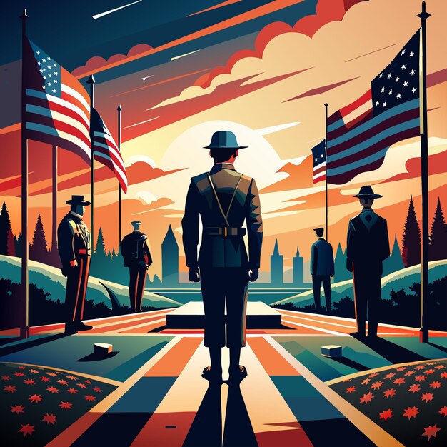 Vector a poster with a man in a uniform and the words  war  on it