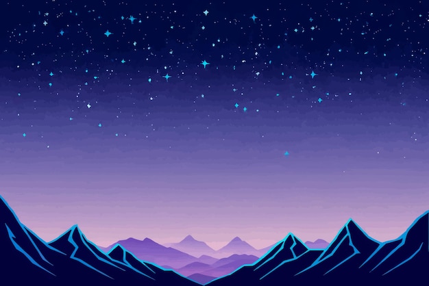 a poster with mountains and the text night sky