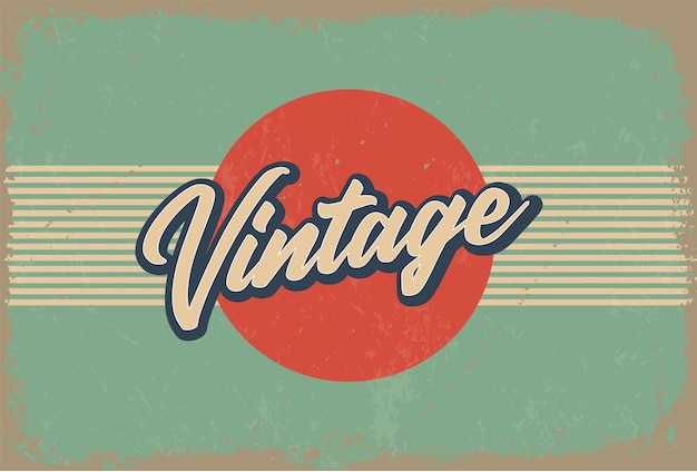 Vector a poster with the word vintage on it