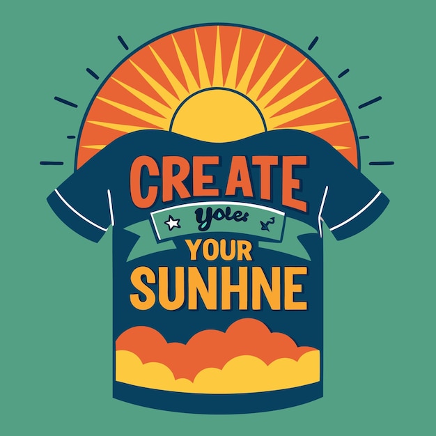 Vector a poster with the words create your sunshine