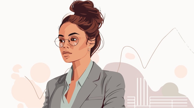 Vector a poster for a woman with glasses