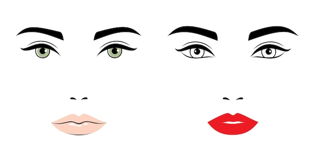 a poster for a womans face with red lips