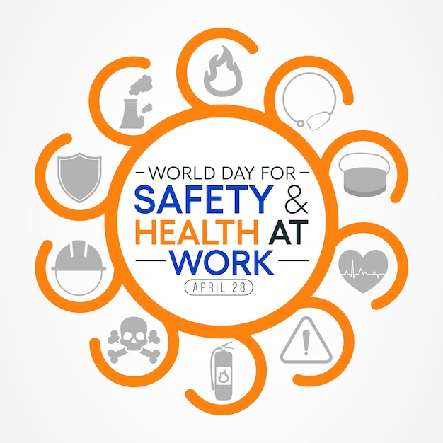 A poster for world day for safety and health at work