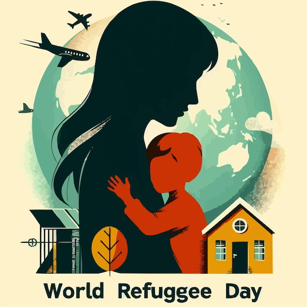 a poster for world day sale with a woman and a child