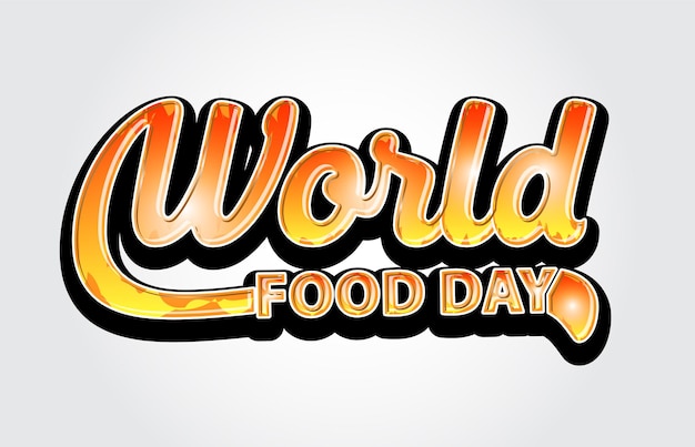 Vector a poster for world food day with the words world food day