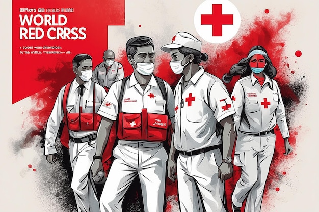 Poster for world Red Cross Day It is a health awareness concept celebrated on May 8