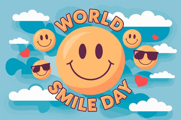 Vector a poster for world smile day days day day