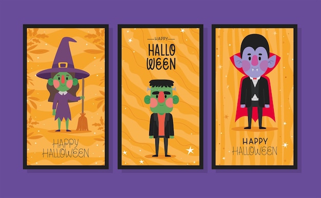 Posters of halloween characters