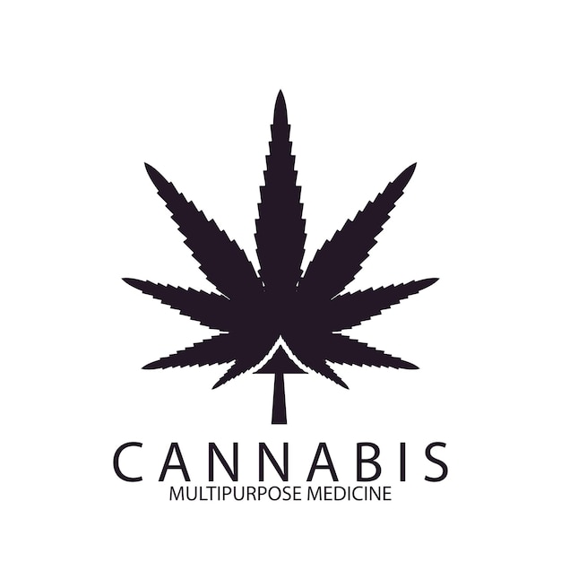 Pot Cannabis for CBD THC design logo icon vector illustration template design