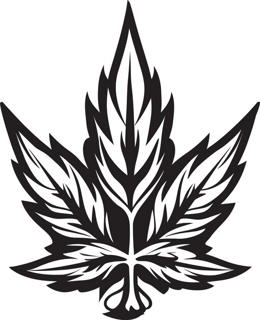 Pot Palace Vector Marijuana Leaf Symbol Emblem Ganja Genesis Cannabis Emblematic Design