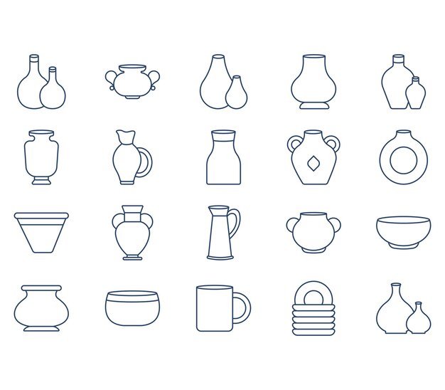 Pot vector icon illustration