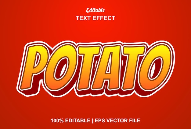 Potato text effect and editable