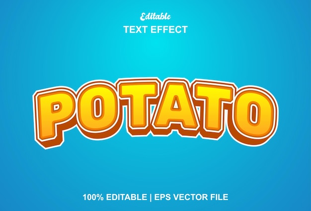 Potato text effect and editable