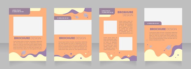 Potential students recruitment blank brochure layout design. Vertical poster template set with empty copy space for text. Premade corporate reports collection. Editable flyer paper pages