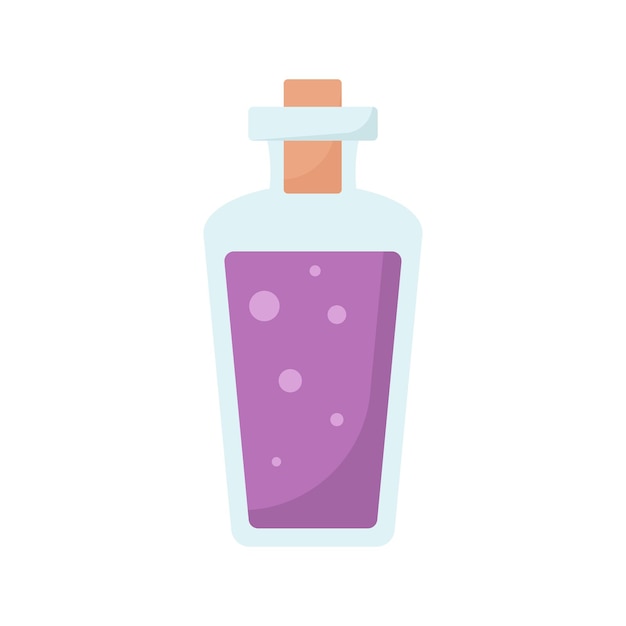 Potion bottle. Bottle of poison for Halloween design.