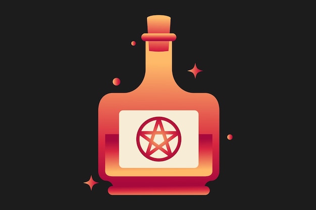 Potion Bottle Fortune Sticker Design