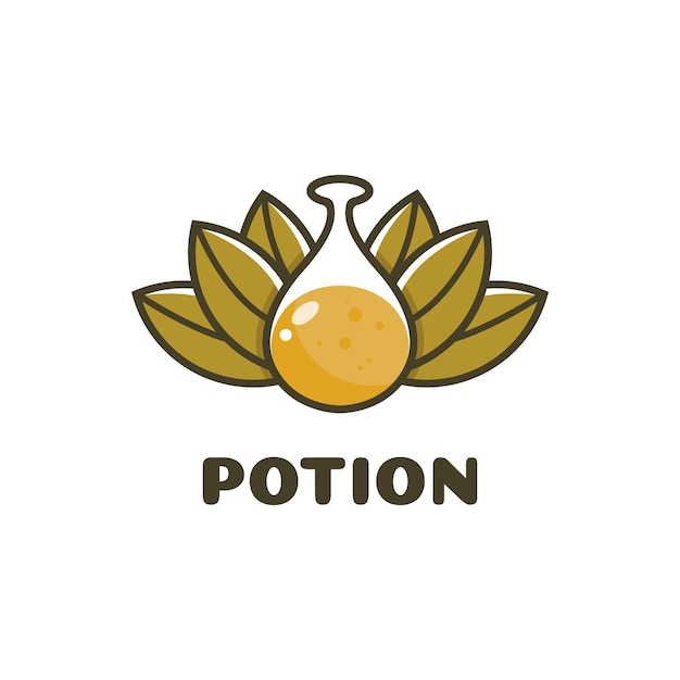 Potion herb oil essence perfume logo