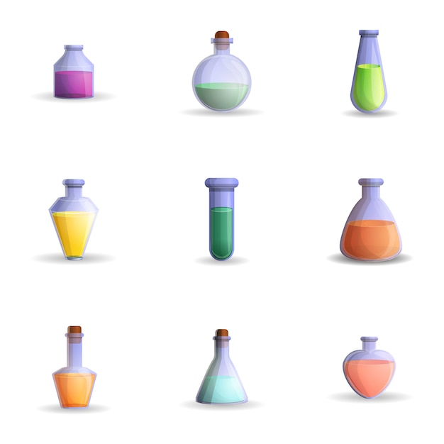 Potion set, cartoon style