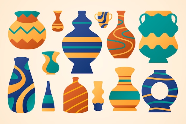 Pottery collection elements