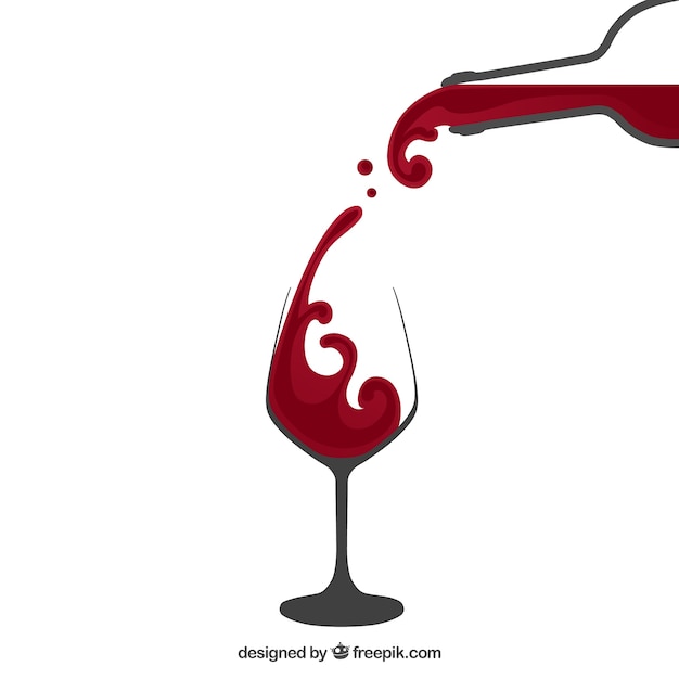 Pouring red wine