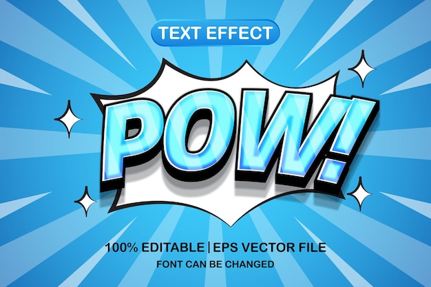 Pow 3d editable text effect